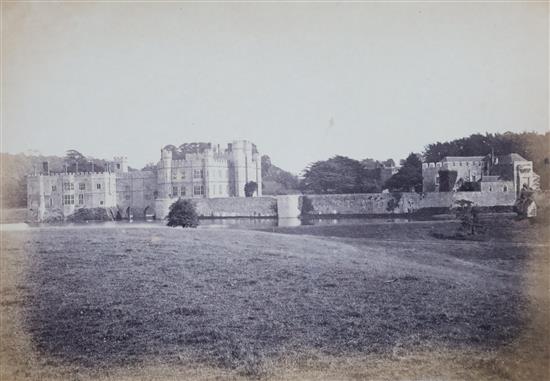 LEEDS CASTLE: Martin, Charles Wykeham - The History and Description of Leeds Castle, Kent, folio, original cloth, stained,